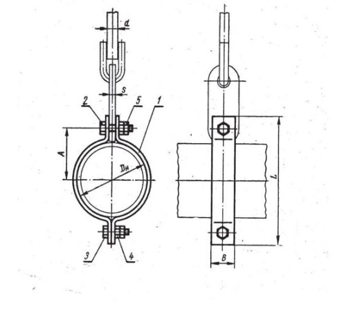 Хомуты укороченные горизонтальных трубопроводов в Лиде