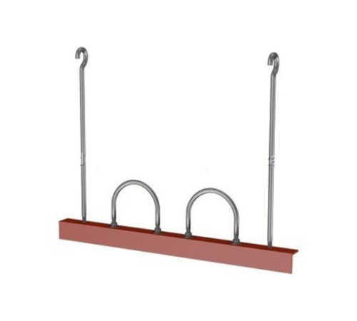 Подвески двух труб на опорном уголке в Лиде