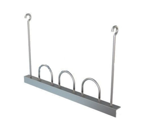 Подвески трех труб на опорном уголке в Лиде