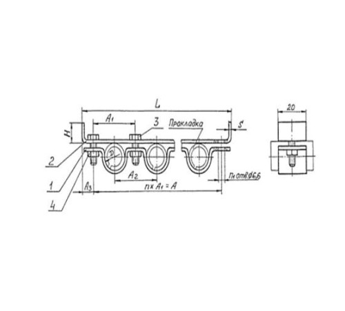 Подвески судовых трубопроводов Тип 7 в Лиде