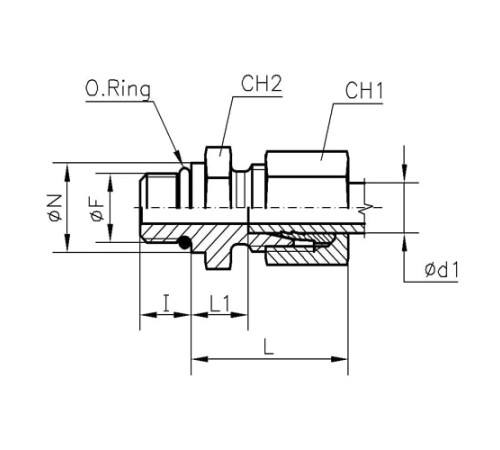 Штуцеры ввертные UNF с уплотнением в Лиде