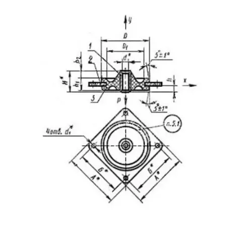 Амортизаторы приборные резинометаллические пластинчатые в Лиде