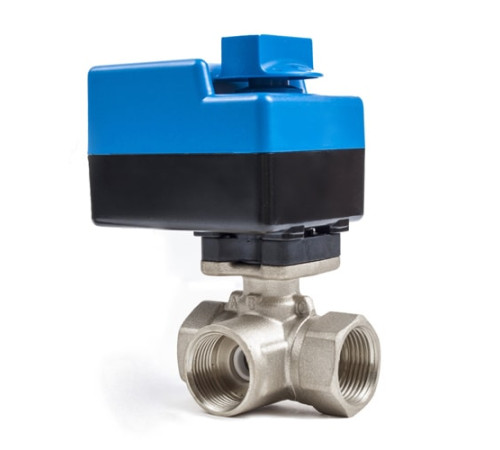 Трехходовые шаровые муфтовые краны с приводом в Лиде