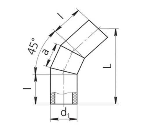 Оболочки на теплоизоляционные отводы 45° в Лиде