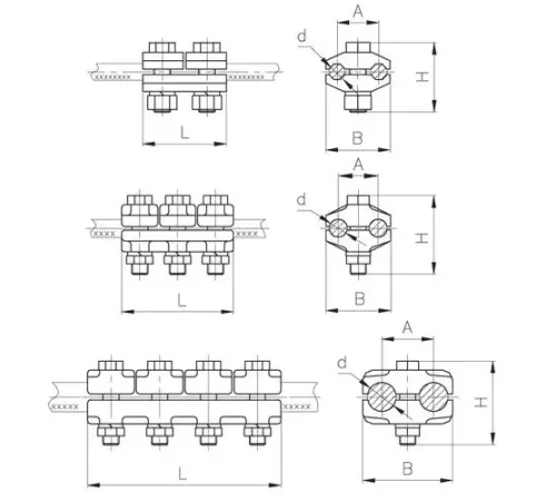 Плашечные зажимы типа ПА для ЛЭП в Лиде