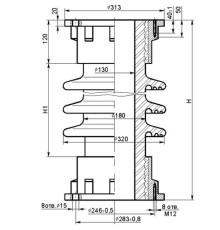 Фарфоровые армированные покрышки ПНК для конденсаторов связи