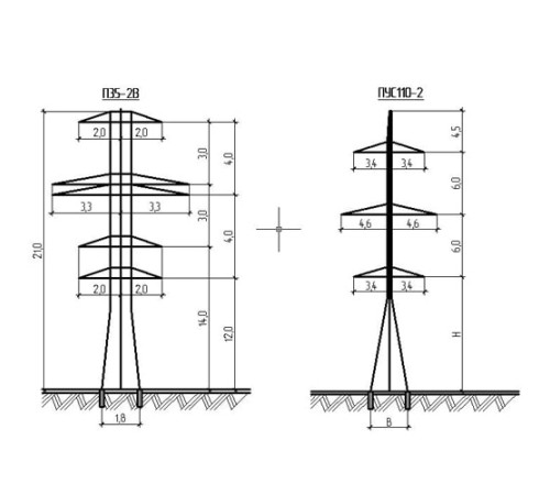 Промежуточные опоры для ЛЭП в Лиде и Беларуси