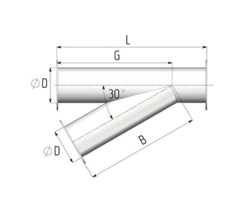 Титановые неравнопроходные косые тройники в Лиде