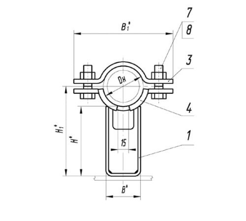 Опоры ТПР.04.01(2) для трубопроводов в Лиде