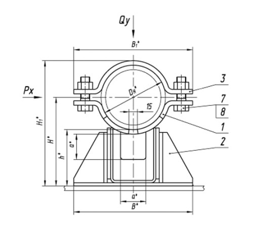Опоры ТПР.08.38.00.000 в Лиде для трубопроводов