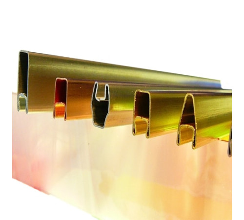 Декоративные латунные профили в Лиде для стекла