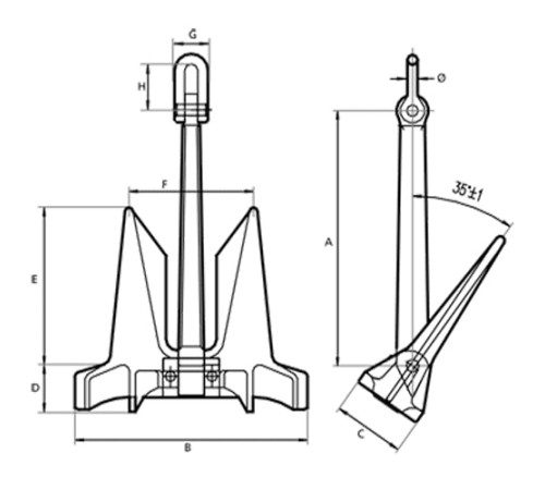 Якоря HHP для судостроения в Лиде