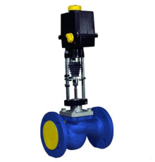 Запорный фланцевый вентиль-клапан с электромагнитным приводом